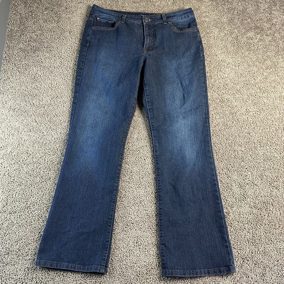 Bandolino Jeans Womens 14 Kristen Boot Cut Denim Cotton Blend Stretch 34x31 - Picture 1 of 16